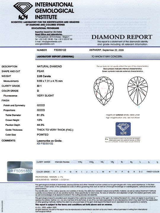Foto 9 - River D 2,05ct Tropfen Diamant Pear IGI Traum Brillanz, D6002