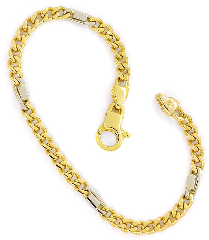 Foto 3 - Halskette mit Goldarmband Set Figaropanzer, massiv Gold, K3142