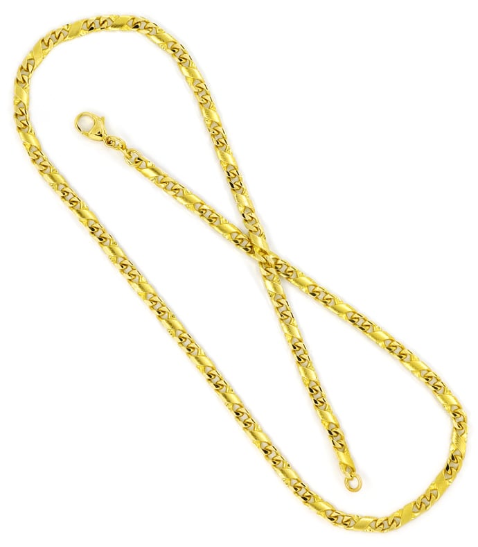 Foto 3 - Damen Halskette Dollar Muster 585er Gelbgold, K3221
