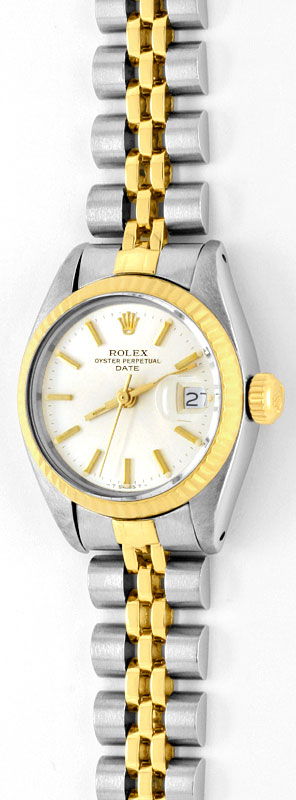 Foto 2 - Rolex Date Damen Uhr Stahl-Gold Oyster Perpetual Topuhr, U1286