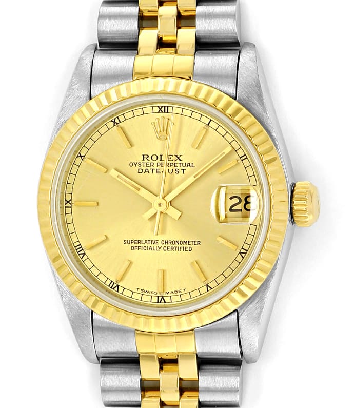 Foto 2 - Rolex Datejust Stahl-Gold MEDIUM Damen Uhr, U1491